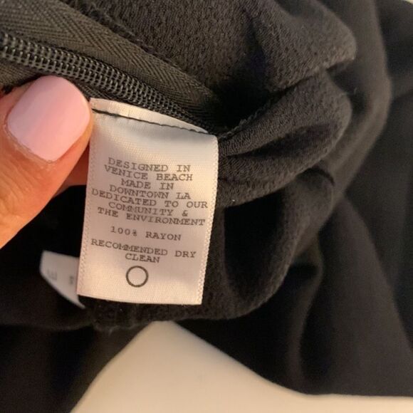 Flynn Skye XS Ariel Flare Wide Leg Crepe Jumpsuit in Black - Picture 6 of 7